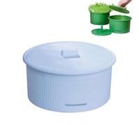 Single-Layer Bean Sprout Growing Kit - 7.3" Kitchen Sprouter with Grid Tray & Light-Blocking Lid, Plastic Sprouting Pot for Healthy Mung Beans, Lentils, Broccoli & Alfalfa