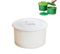 Single-Layer Bean Sprout Growing Kit - 7.3" Kitchen Sprouter with Grid Tray & Light-Blocking Lid, Plastic Sprouting Pot for Healthy Mung Beans, Lentils, Broccoli & Alfalfa