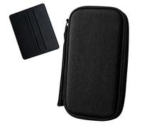 Single-Layer Cable Organizer, Power Bank Carrying Case, Travel Cable Organiser Bag, Minimalist Portable Digital Accessories Storage Bag for Earphones, USB Drive, Charger, Hard Disk, Black