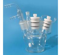 Single-Layer Five-Port Electrolytic Cell for Redox Reaction - 50ml Experimental Setup with 6mm Electrode Holes(50ml)