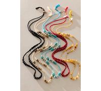 Single Layer Semiprecious Necklace at Free People in Black - female