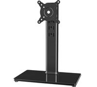 Single LCD Computer Monitor Free-Standing Desk Stand Riser for 13 inch to 32 inch Screen with Swivel, Height Adjustable, Rotation, Holds One (1) Screen up to 35kgs