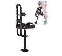 Single Leg Telescopic Walker,Hands Free Crutch,Pain Free Knee Crutch,Adjustable Height Single Leg Telescopic Walker,Leg Knee Mobility Support for Disability Elderly Injury Ankle Fracture (Bl