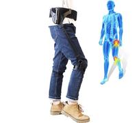 Single Leg Walker, Upright Mobility Carbon Fiber Walking Aids for Seniors, Lightweight Portable Legs Rehab Training Equipment Bionic Body Power,S