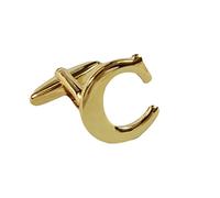 Single Letter C Alphabet Initial Cufflink Formal Business Mix & Match Gold Letter Cufflinks
