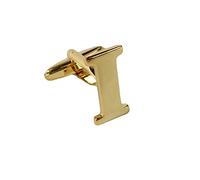 Single Letter I Alphabet Initial Cufflink Formal Business Mix & Match Gold Letter Cufflinks