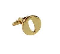 Single Letter O Alphabet Initial Cufflink Formal Business Mix & Match Gold Letter Cufflinks