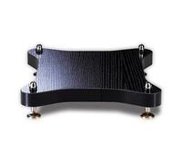 Single-Level HiFi Shelf, AV Rack, HiFi Stand & Support, o Cabinet with Shock-Absing Feet, Multifunctal Entertainment Unit (Black, 34 x 40 cm)