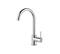 Single Level Tap Kitchen Sink, Mono Swivel Mixer Tap High Neck by Insinktor, Chrome