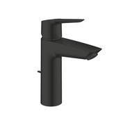 Single lever basin mixer - GROHE Start - 235522432 - Matte black - Size M - Cold water opening - Water saving - Pull-out and waste