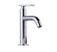 Single Lever Brass Cold Water Tap Bathroom Basin Lavatory Waterfall Faucet Chromed 15cm High