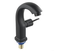Single Lever Hole Tap, Sink Faucet, Single Cold Tap with Energy-Saving Bubbler for Kitchens Bars Bathrooms Toilets(Black)
