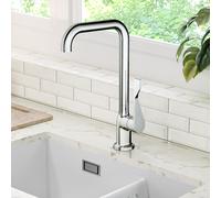 Single Lever Swivel Spout Kitchen Sink Mixer Tap Modern Polished Chrome