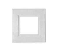 Single light switch finger plate - White