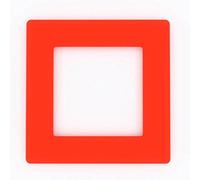 Single Light Switch Socket Coloured Acrylic Surround Finger Plate - Huge Colour Choice (Red)