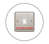 Single Light Switch Surround | Round, 3mm Thick | Back Panel or Finger Plate | in 16 Colours Available | Acrylic, Colour:White
