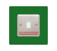 Single Light Switch Surround | Square | Acrylic Back Panel or Finger Plate | Plug, Colour:Dark Green