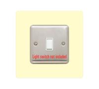 Single Light Switch Surround | Square | Acrylic Back Panel or Finger Plate | Plug, Colour:Ivory