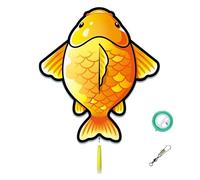 Single Line Koi Fish Kite, 210T Ripstop Fabric with Reel, Easy to Fly for Beginner Adults Outdoor Activities(String 984ft,63x71in)