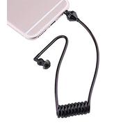 Single Listening 3.5mm Earphone Coiled Cables Mono Function Earpiece In Ear Stereo Headset Only For ListeningNice and Deft