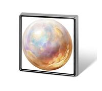 Single Luminous Pearl with Soft Reflections Unisex Brooches & Pins Square Lightweight Lapel Badge Jewelry for Clothing Shawl Hat