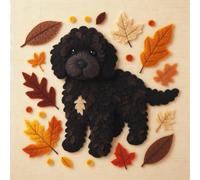 Single Luxury Black Cockapoo Birthday Card (AUT)