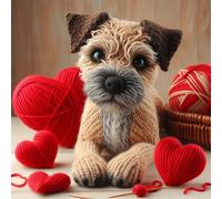 Single Luxury Border Terrier Birthday/Valentine/Mothers Day Card