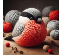 Single Luxury Bullfinch Bird Birthday Greeting Card
