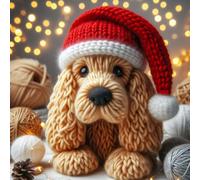 Single Luxury Golden Cocker Spaniel Christmas Card (XKN)