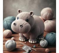 Single Luxury Hippopotamus Hippo Birthday Greeting Card