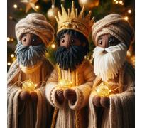 Single Luxury We Three Kings Christmas Card