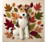 Single Luxury Wire Fox Terrier Birthday Card (AUT)