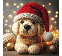 Single Luxury Yellow Labrador Christmas Card (XKN)