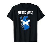 Single Malt Whisky Scotch Lover Scotland Flag T-Shirt