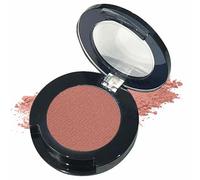 Single Matte Eye Shadow Powder, Warm Rosewood, Round Mirrored Compact | 1 pressed pan in a black hinged case, for natural warm-toned looks at home, travel use and touch-ups away from dressing table