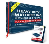 Single Mattress Storage Bag with Zipper - 1 Pack Blue Waterproof Mattress Cover for Moving - Mattress Bag to Protect Beds from Stains, Dust, and Pest Damage - Plastic Mattress Cover