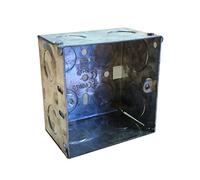 Single Metal Back Box Depth 47mm Flush Wall Pattress Shower Spur Electrical Etc