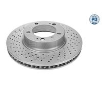 Single Meyle 483 521 0002/PD Front Left Brake Disc Perforated 318mm Fits Porsche