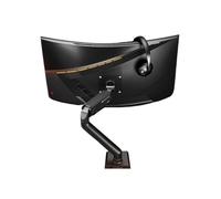 Single Monitor Arm Desk Mount, Adjustable Monitor Arm For 17-32 Inch VESA 75x75 100x100mm C-Clamp Grommet Base Multicolor(Black)