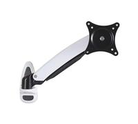 Single Monitor Arm Desk Mount, Mechanical Spring Long Arm Wall Mount For 12"-27" Monitors Holds 7.7-16.5lbs White 2 Arm(White,One arm)