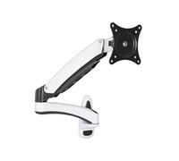 Single Monitor Arm Desk Mount, Mechanical Spring Long Arm Wall Mount For 12"-27" Monitors Holds 7.7-16.5lbs White 2 Arm(White,Two arm)