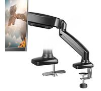 Single Monitor Arm for 13’’-32’’ Screens Full Adjustable Monitor Desk Mount Height Adjustable Swivel Monitor Mount with Tilting Rotating Universal Desk Mount VESA 75x75 or 100x100mm (Black)