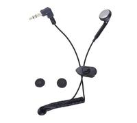Single Mono Stereo Earbud - Single Ear Wired Earphone | Noise Isolating Earplugs | Retractable Spring Cord, Deep Bass Earphones | 3.5mm Mono Earphone | Spring Wire Single-Sided