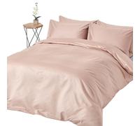 Egyptian Cotton Duvet Cover with Pillowcase 1000 TC Homescapes Beige Single