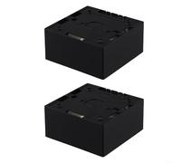 Single Mountable Box for Ethernet For Faceplates Supporting Wall Plate Faceplate Integration and Providing Cable Management Capacity (Black-2PCS)