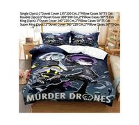 (Single) Murder Anime Drones Bedding Set Duvet Cover Pillowcase For Kids Home Fashion