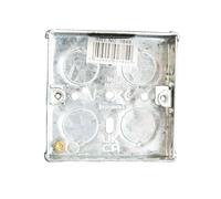 Single/One Gang Metal Back Box 16mm deep Steel Box for Electric Light Switches