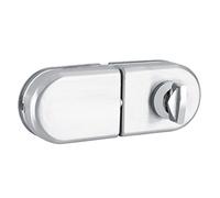 Single Open Unilateral Glass Door Lock with Keys 10~12mm Semicircle Open/Close for Home Hotel Office Bathroom Use