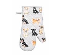 Single Oven Glove Gauntlet: Heat-Resistant Mitt for Cooking, Baking, Grilling, and BBQ - Practical and Novelty Pot Holder for Your Kitchen. (Dog 2)