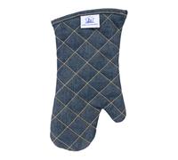 Single Oven Gloves Gauntlet Cooking Pot Holder Heat Resistant Mitt Mittens Kitchen BBQ Cooking (Denim Oven Gloves)